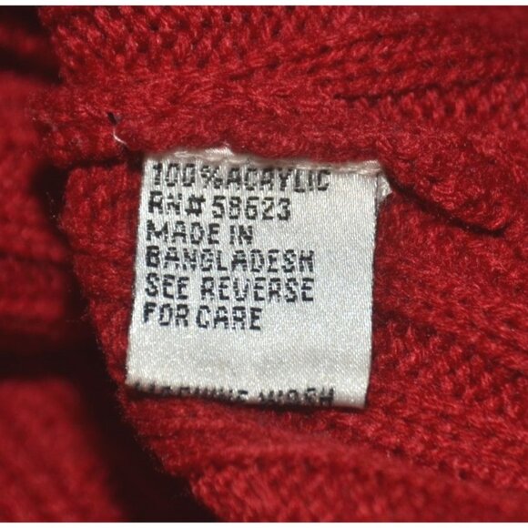 Effeci Ladies Red Double Breasted Hooded Cardigan Sweater Size S PS Cozy - Picture 11 of 12